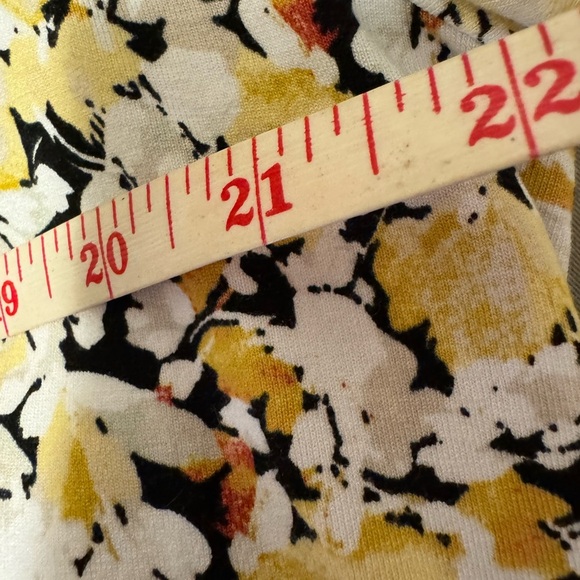 J. Jill Yellow and Blue V-Neck Bishop Sleeve Top - Picture 10 of 10